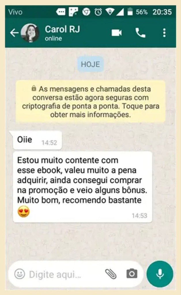 Feedback de cliente no WhatsApp